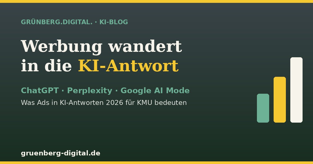 Werbung wandert in die KI-Antwort: Ads in ChatGPT, Perplexity und Google AI Mode 2026