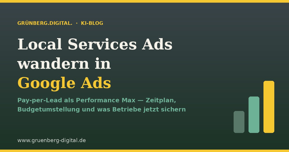 Local Services Ads wandern in Google Ads: Pay-per-Lead-Kampagnen ab 2026