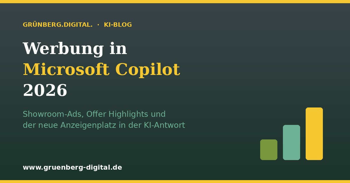 Werbung in Microsoft Copilot 2026: Showroom-Ads und der neue Anzeigenplatz in der KI-Antwort