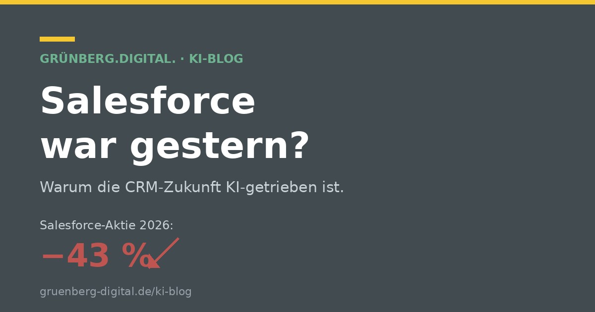 Salesforce war gestern? Warum die CRM-Zukunft KI-getrieben ist