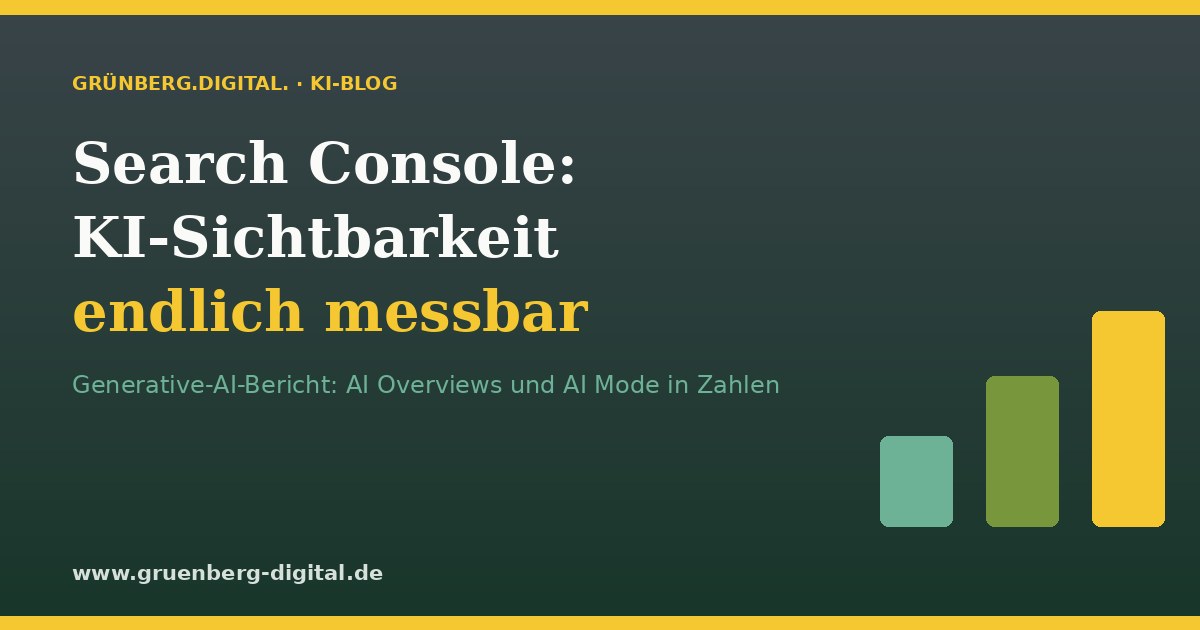 Generative-AI-Bericht in der Google Search Console: KI-Sichtbarkeit messen