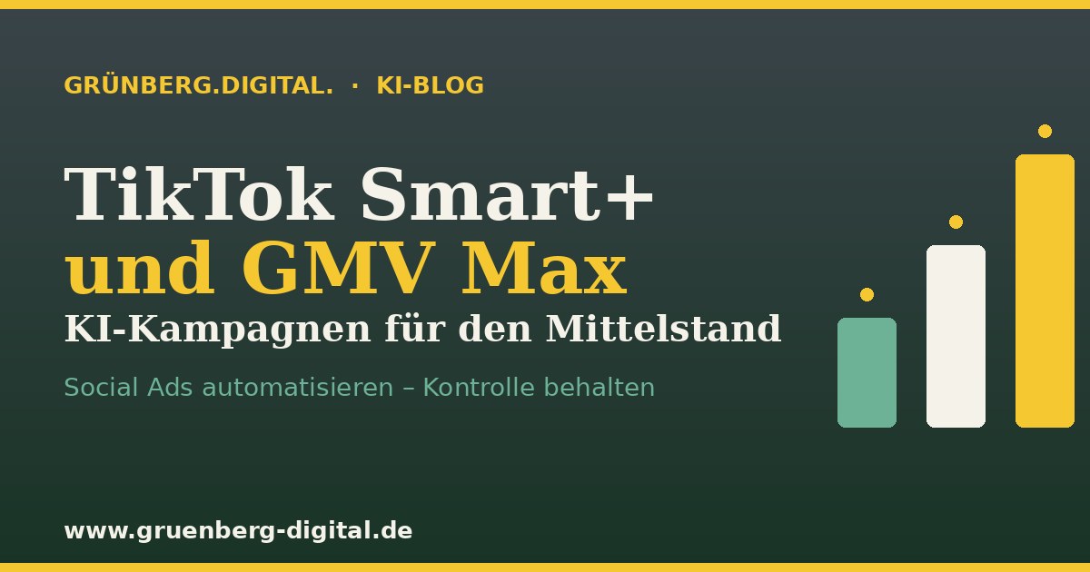 TikTok Smart+ und GMV Max: KI-Kampagnen für den Mittelstand